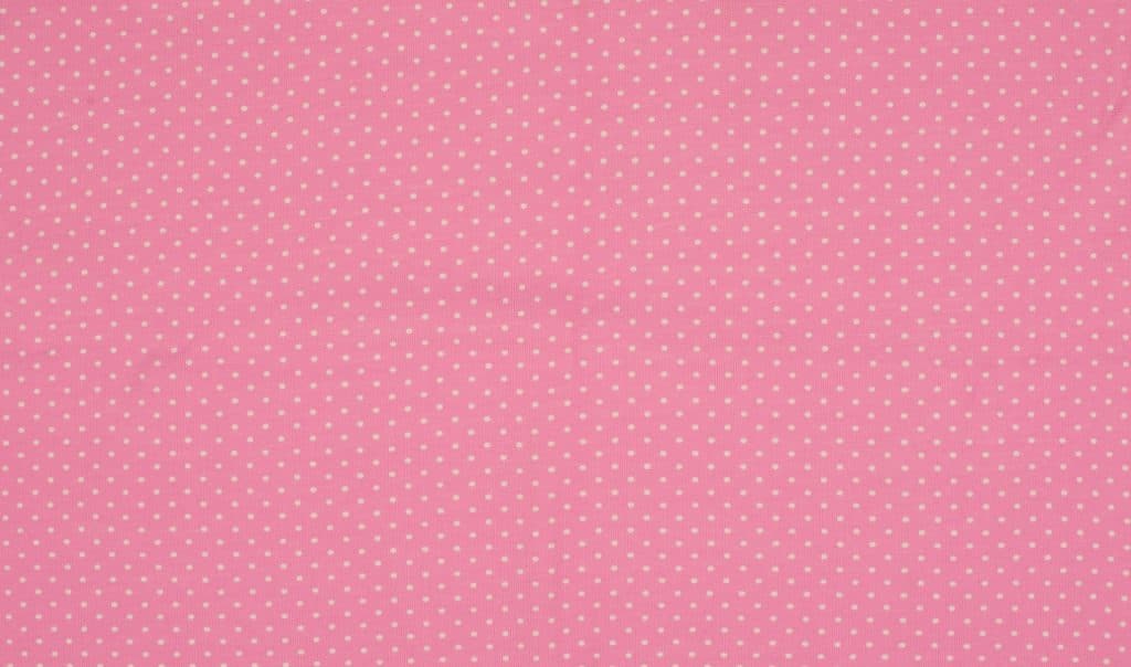 Trikotaažkangas väikeste täppidega roosa/valge täpp