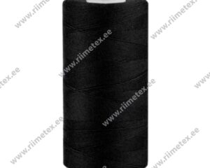 Õmblusniit 120/ 500m rull (beežid-pruunid-hallid-mustad) - 999 Must 500m/rull