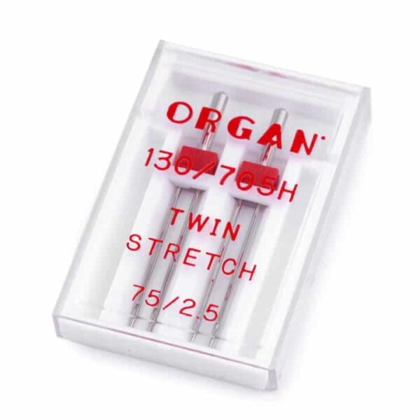 Kaksiknõel õmblusmasinale 2.5mm/ 75 Organ 2tk komplekt
