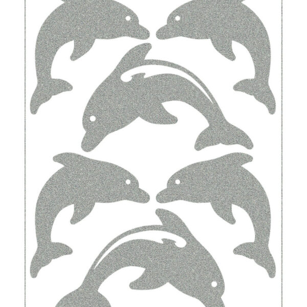 Triigitav helkiv embleem, delfiinid