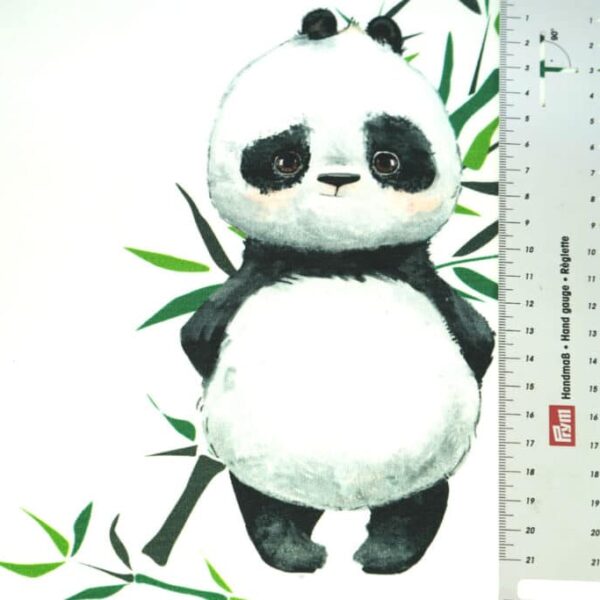Panda bambusega, French Terry, paneel ca 40X50cm