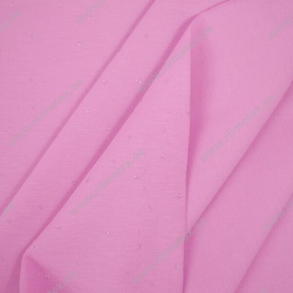 Lillakas-roosa hõbedaste täpikestega Single Jersey