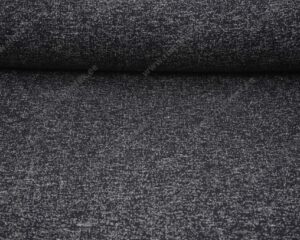 Meriinovillane trikotaaž (Single Jersey) must-valge säbruline