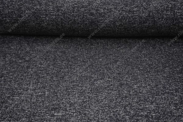 Meriinovillane trikotaaž (Single Jersey) must-valge säbruline