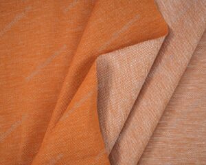 Teksatrikotaaž tuhm oranž/hele tellis (diagonaaltrikotaaž / Jeans Jersey)