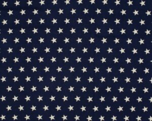 Trikotaažkangas valged tähekesed navy-sinisel Single Jersey