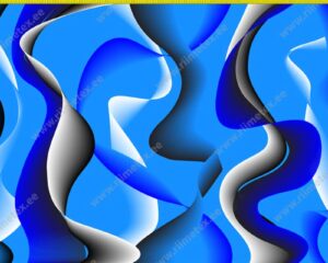 Õhuke veekindel jopekangas suured lained, sinine (softshell-mesh)