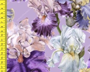 Background with iris. Seamless pattern. Watercolor illustration