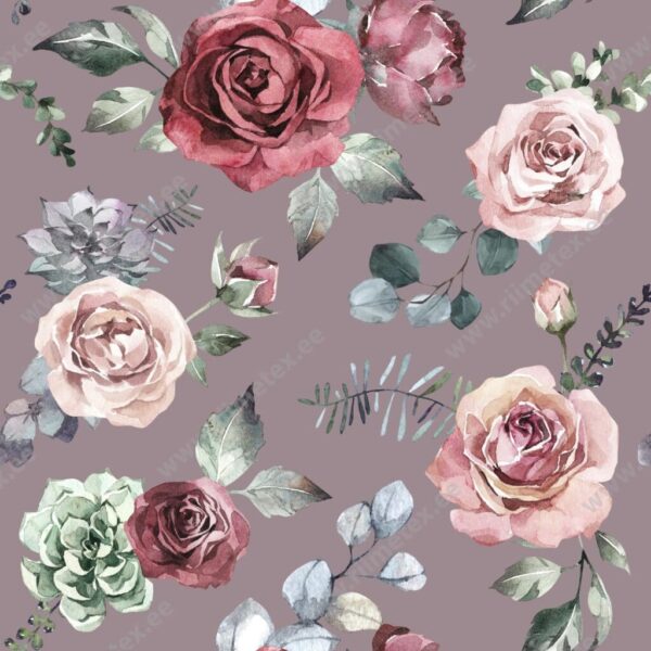 roosid roosakas-pruunil akvarell