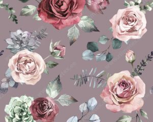 roosid roosakas-pruunil akvarell