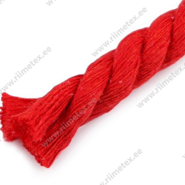 Keerutatud (kapuutsi)nöör punane, läbimõõt ca 12mm