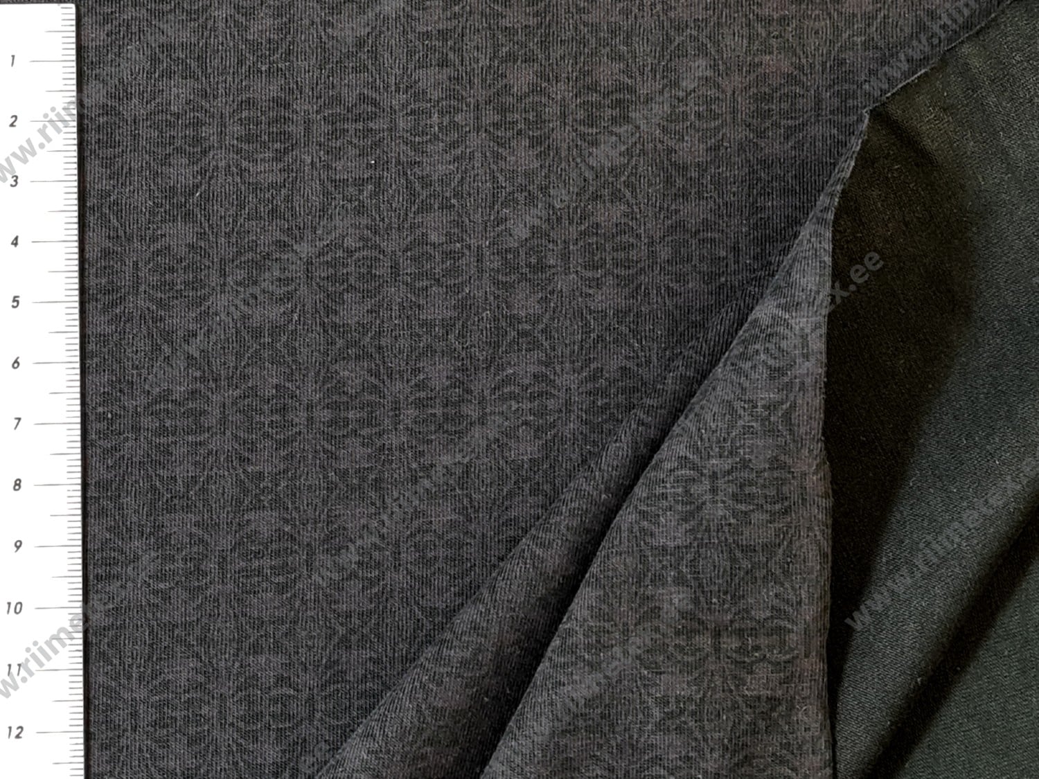 Trikotaažkangas geomeetriline muster pruun/must / Single Jersey