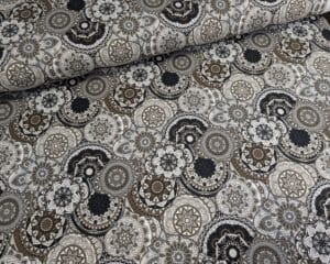 Kergelt seest uhutud dressikangas pruun mandala /French Terry